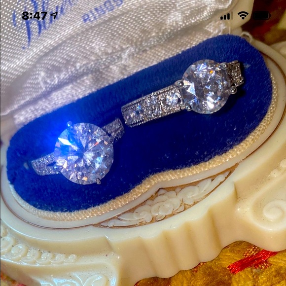 LADIES BTIDAL WEDDING PROMISE SET .925 SILVER 1950